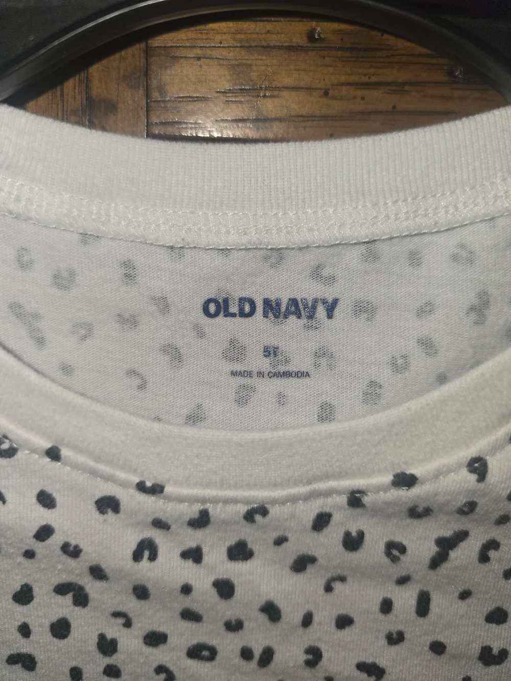 Old Navy White Dress with Black Spot Print